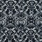 1 Yard Black and Winter White Abstract Printed Stretch Cotton Sateen Fabric